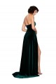 Purchase Sweetheart Fluid Velvet Prom Dress with High Split UK